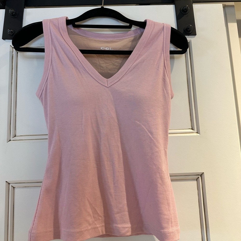 OGL Pink V-Neck Tank Top